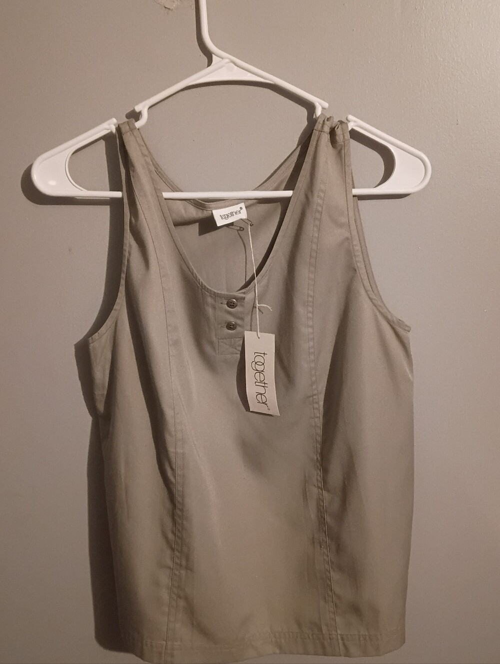 Together tank very light brown size 16